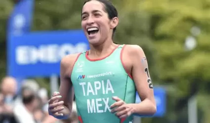 Brillante actuacin de la atleta mexicana Rosa Mara Tapia en la disciplina de T