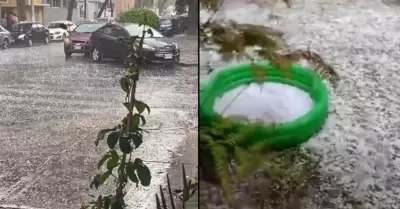 Cada de granizo en CDMX