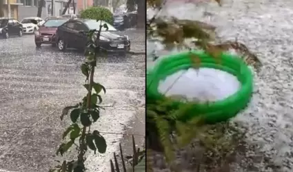 Cada de granizo en CDMX