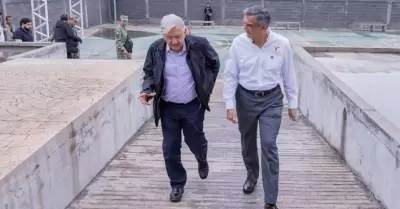 Presidente Andrs Manuel Lpez Obrador con el gobernador de Tamaulipas, Amrico 