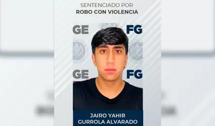 Sentenciado por robo con violencia