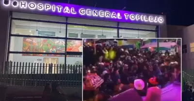 Lo heridos fueron trasladados caminando y cargando al hospital general de Topile