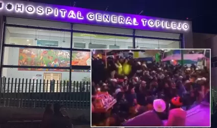 Lo heridos fueron trasladados caminando y cargando al hospital general de Topile