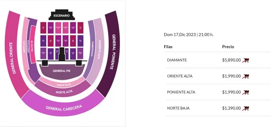 Precios boletos Luis Miguel Tour.