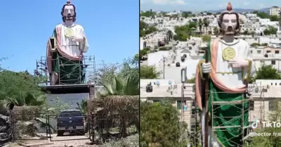 Escultura de San Judas Tadeo en Sinaloa