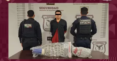 Confiscan un kilo de marihuana