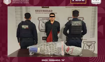 Confiscan un kilo de marihuana