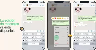 WhatsApp anuncia edicin de mensajes