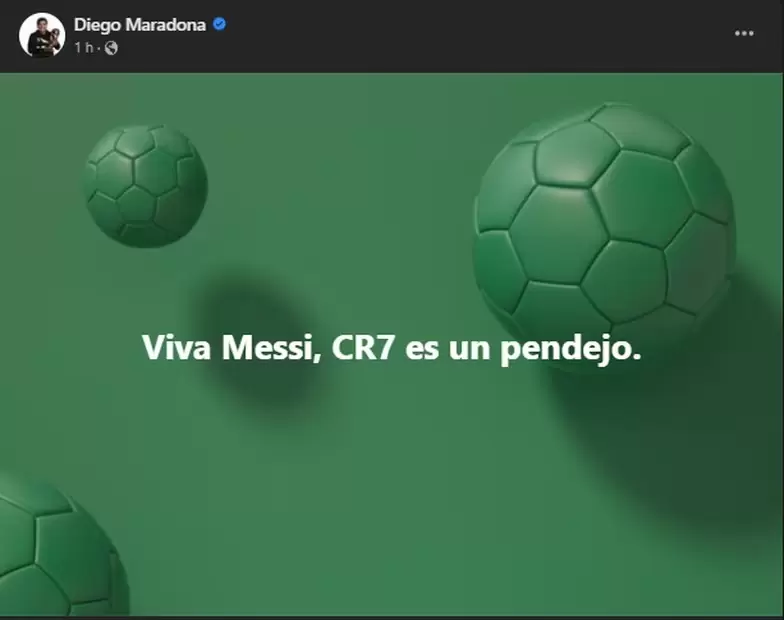 Hackean cuenta de Maradona