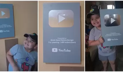 Pap crea placa de YouTube para su hijo