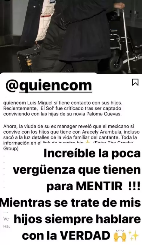 La actriz niega que el cantante tenga contacto con sus hijos