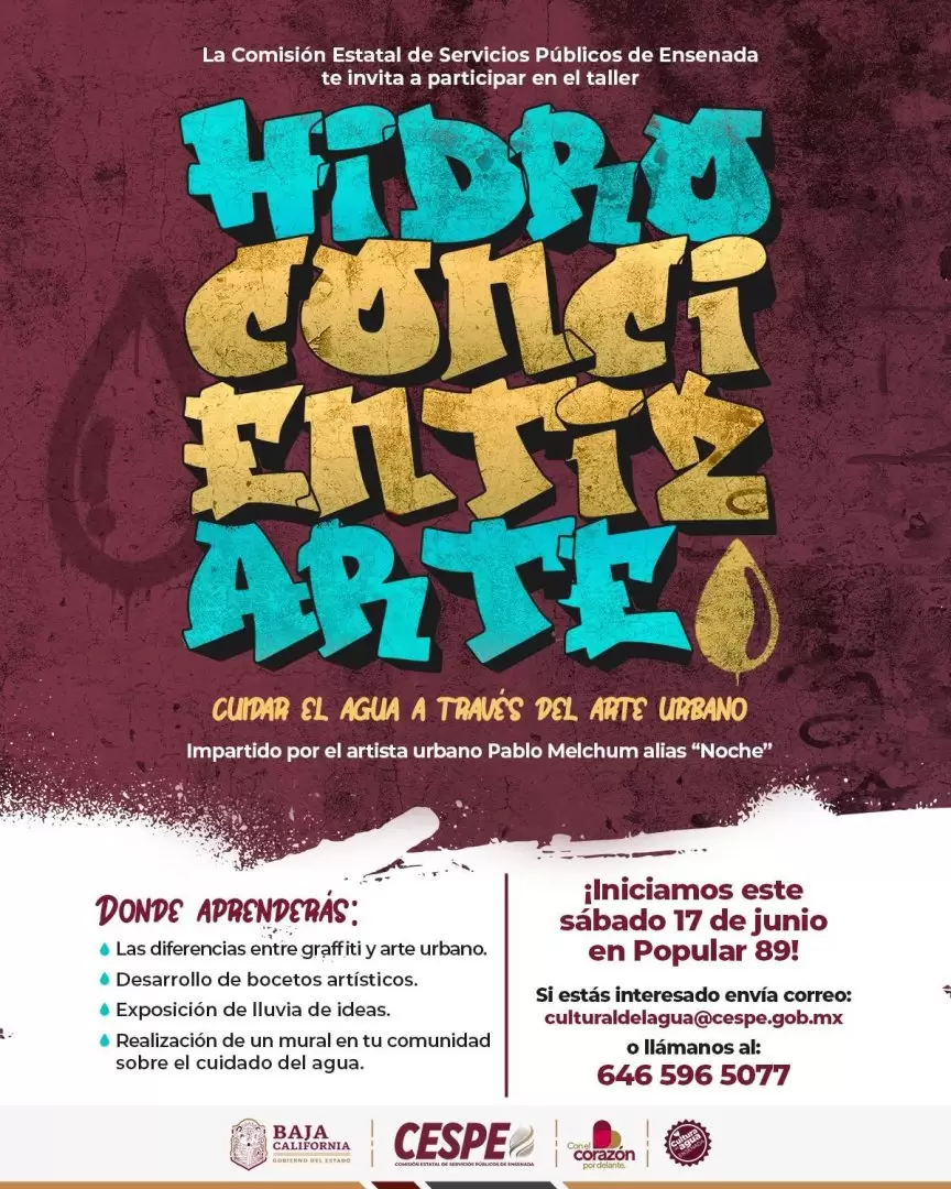 Cultura del agua a travs de talleres de arte urbano