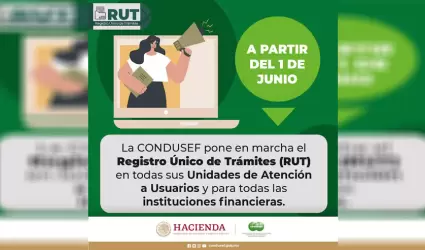 A partir del 1 de junio la CONDUSEF pone en marcha el Registro nico de Trmites