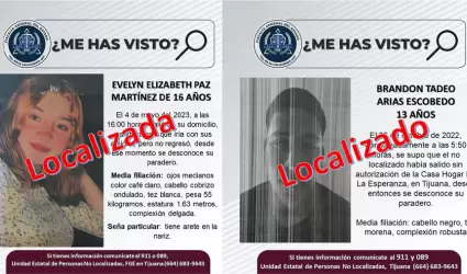 Menores localizados