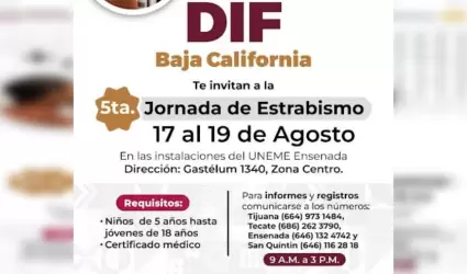 Invita DIF BC a inscribirse a la 5ta. Jornada gratuita de Cirug�as de Estrabismo