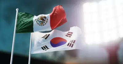 Bandera de Mxico y Corea del Sur