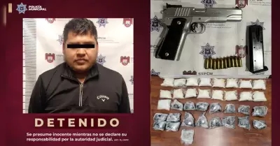 Detenido con armas y droga