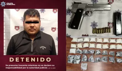 Detenido con armas y droga