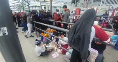 Campamento migrante en garita de San Ysidro