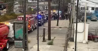 Persecucin y balacera termina frente a Hospital Fundadores