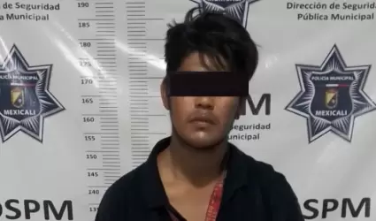 Detiene a joven por v�ctima de violencia familiar