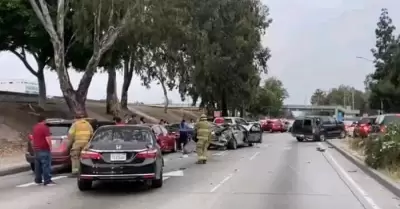 Choca siete carros en la Va Rpida