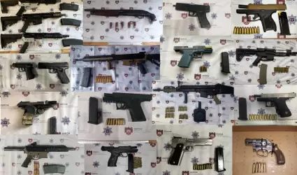 Armas de fuego incautadas