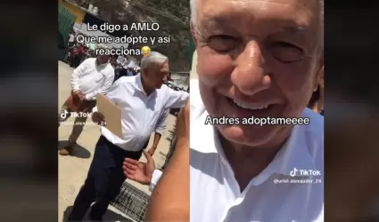 Joven le pide a AMLO que lo adopte