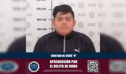 Hombre acusado del delito de robo