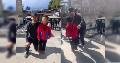 Ni�o cumple su sue�o de conocer a Tobey Maguire