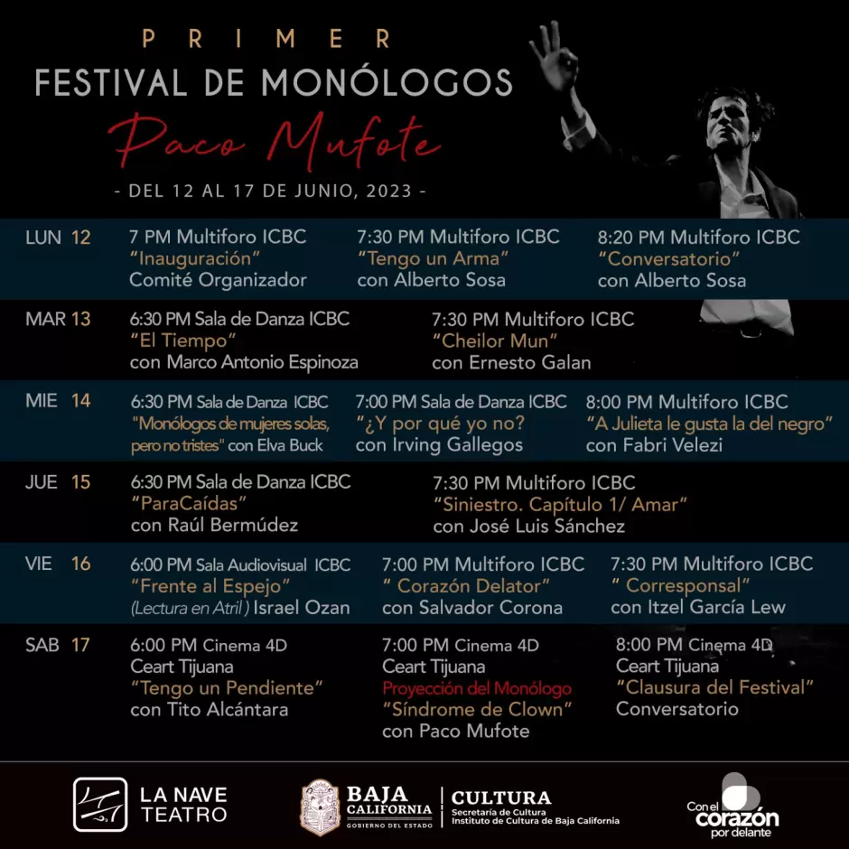 "Primer Festival de Monlogos Paco Mufote"