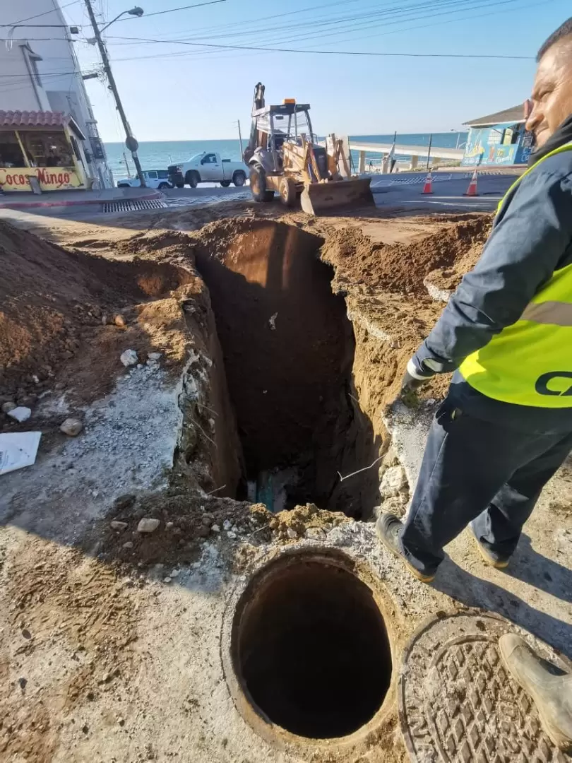 Trabajos en sistema de alcantarillado sanitario