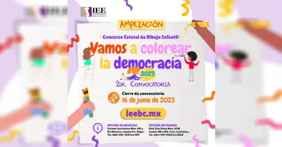 Por cerrar convocatoria para el Concurso Estatal de dibujo infantil del IEEBC "V