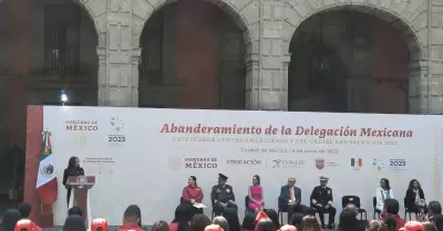 Abanderamiento de delegacin mexicana que participara en JCC