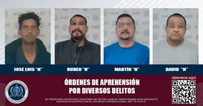 rdenes de aprehensin por diversos delitos