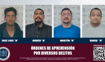 rdenes de aprehensin por diversos delitos