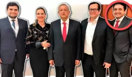 Lpez Obrador, su esposa e hijos.