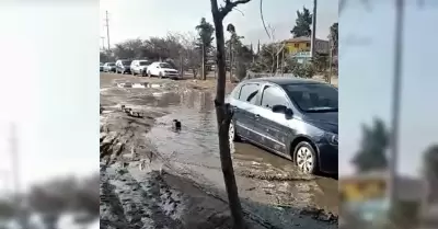 Derrame de agua negras en Ejido Ojo de Agua