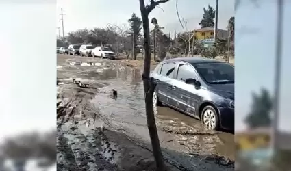 Derrame de agua negras en Ejido Ojo de Agua