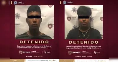 Dos j�venes asegurados con fusiles de asalto y chalecos bal�sticos