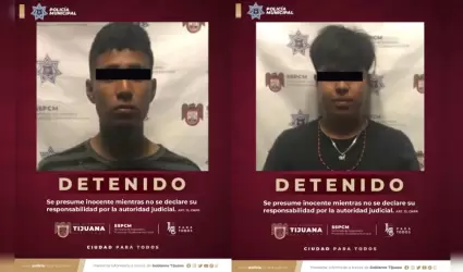 Dos j�venes asegurados con fusiles de asalto y chalecos bal�sticos