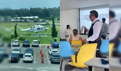 Llegan al Tec de Monterrey en helicptero