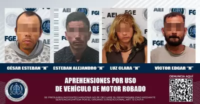 4 personas relacionadas con robo de auto