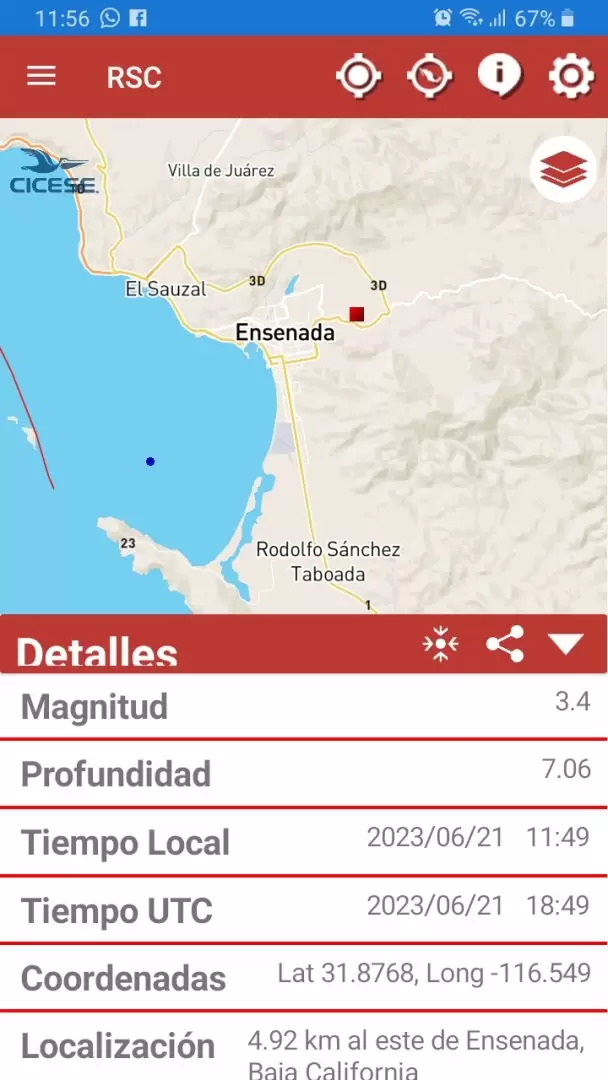 Mapa del movimiento ssmico