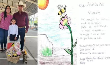 Gana Ni�o Mexicalense primer lugar del Concurso Estatal "La abeja y su entorno"