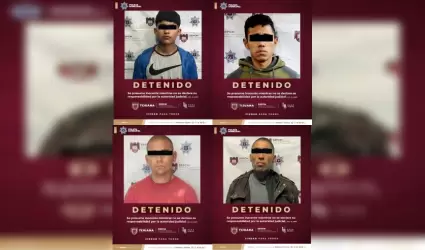 4 detenidos por elementos de la polica