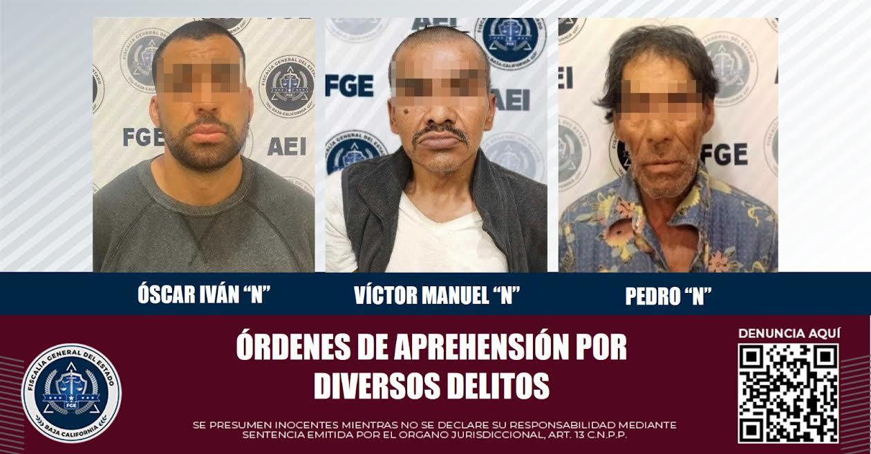 Tres sujetos con orden de aprehensión quedan a disposición de un juez ...