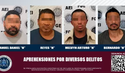 Aprehendidos por diversos delitos