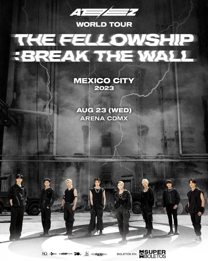 Pster de Ateez World Tour The Fellowship: Break the wall