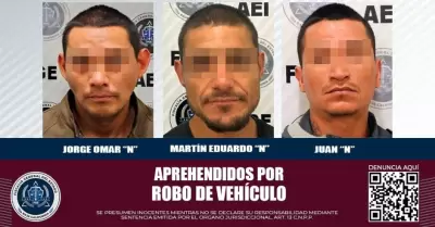 3 arrestados por robo de vehculo